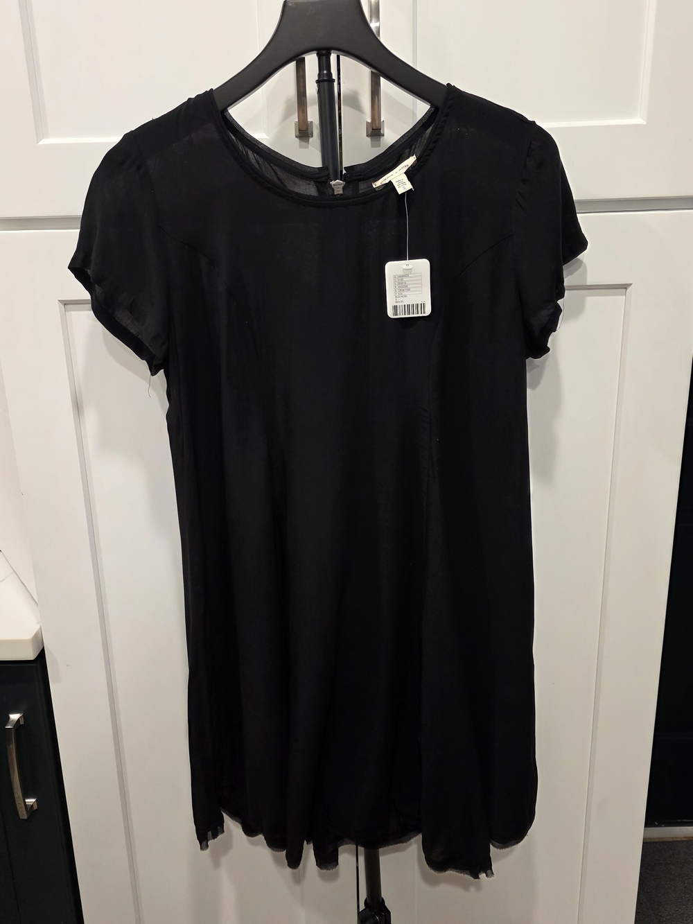 silence + noise Black Short Sleeve Tunic Dress Top